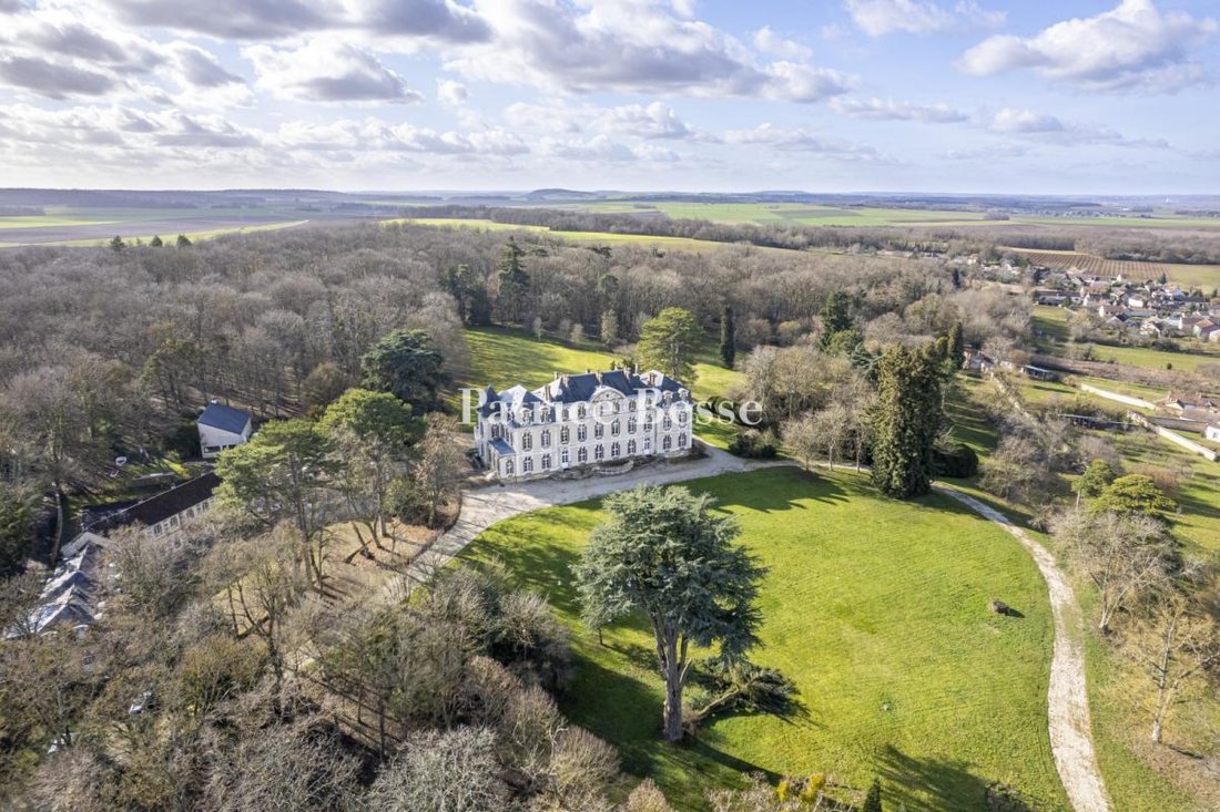 An Impressive 18th Century Chateau, With Outbuildings, In A Landscaped Garden, Near Fontainebleau