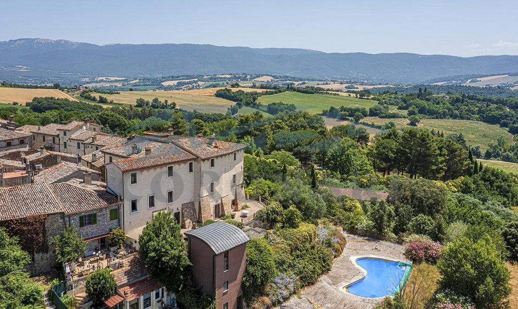 12th-Century Castle Near Todi, Umbria, with Pool and Panoramic Terrace