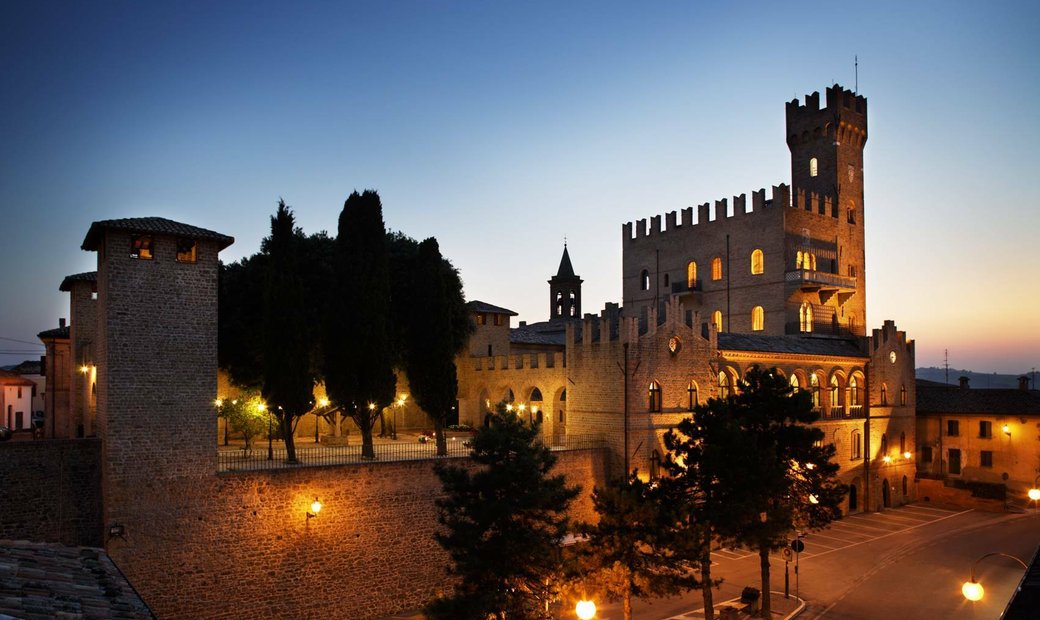 Medieval Castle with Crenellated Tower in Tavoleto, Marche