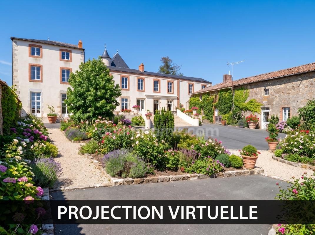 Domaine De Charme Du Xviᵉ Siècle Aux Portes De Cholet (49) — Logis De 500 M² 550 M² De Dépendances