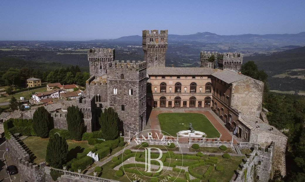 Historic Castle in Torre Alfina, Lazio, with Renaissance Gardens and Five Towers