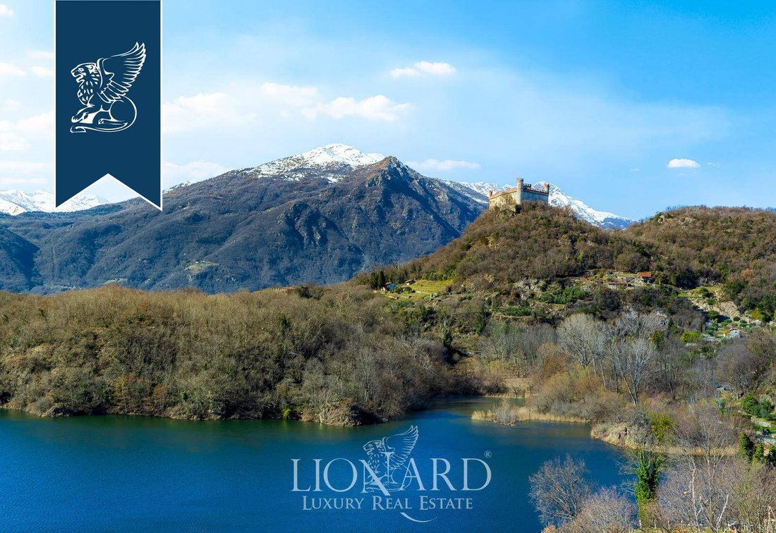 Medieval Castle With Park Overlooking Canavese Lakes