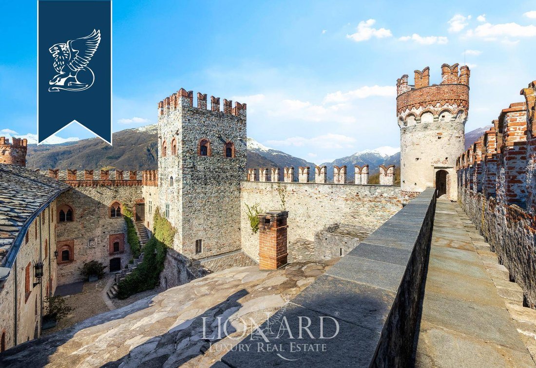 Medieval Castle With Park Overlooking Canavese Lakes