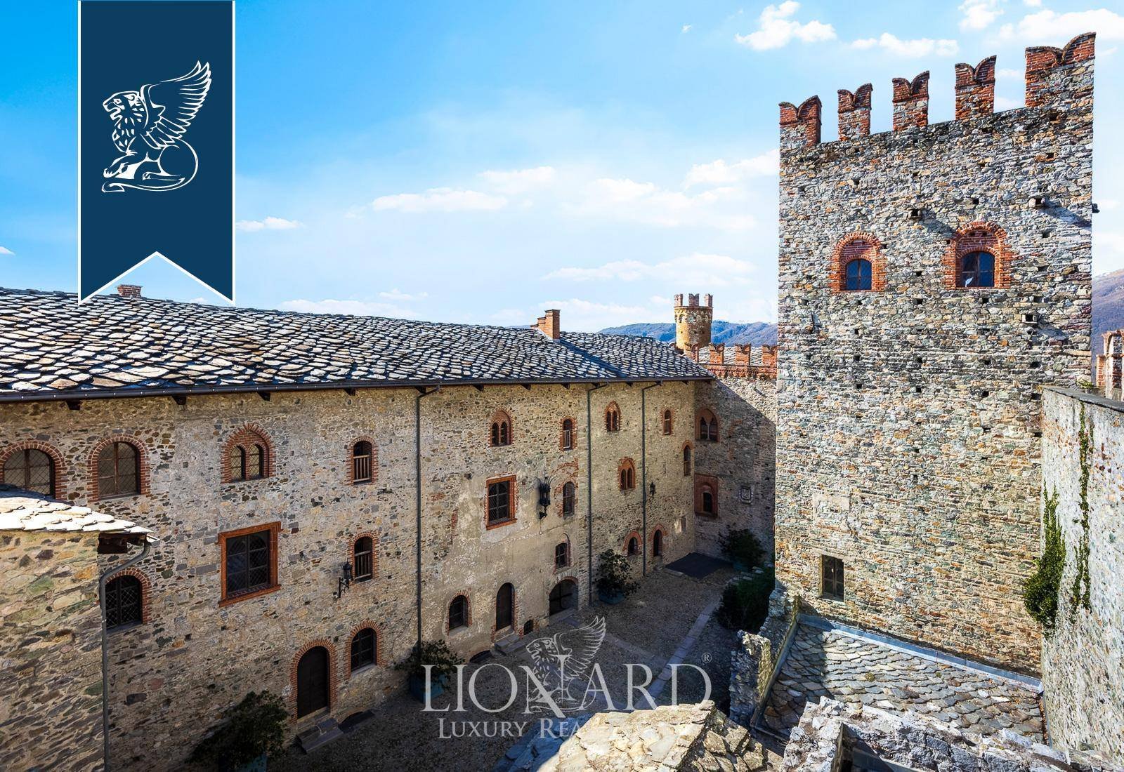 Medieval Castle With Park Overlooking Canavese Lakes