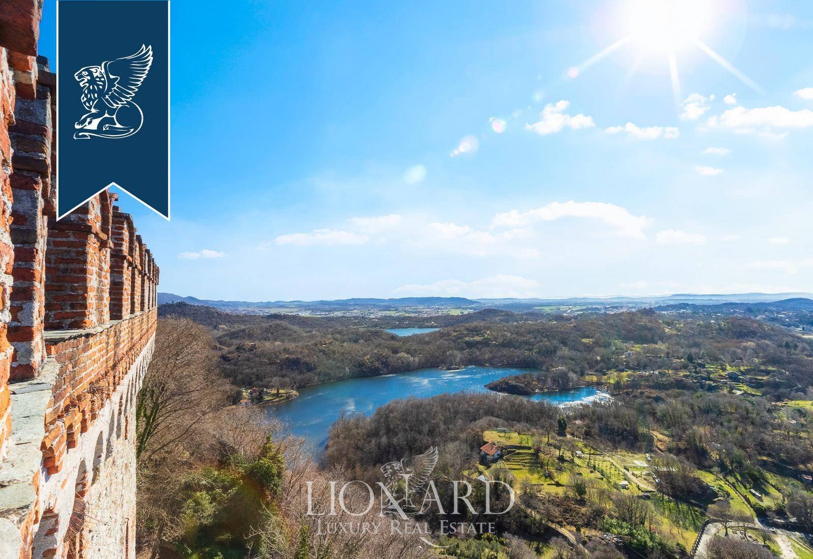 Medieval Castle With Park Overlooking Canavese Lakes
