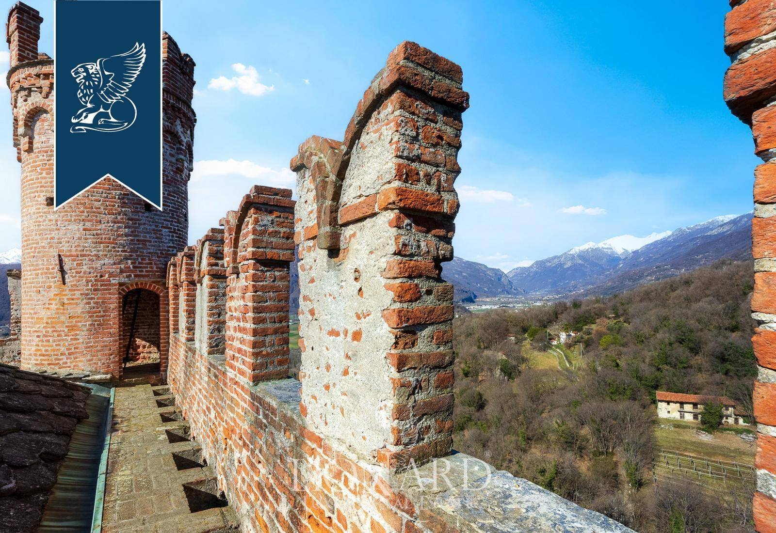 Medieval Castle With Park Overlooking Canavese Lakes