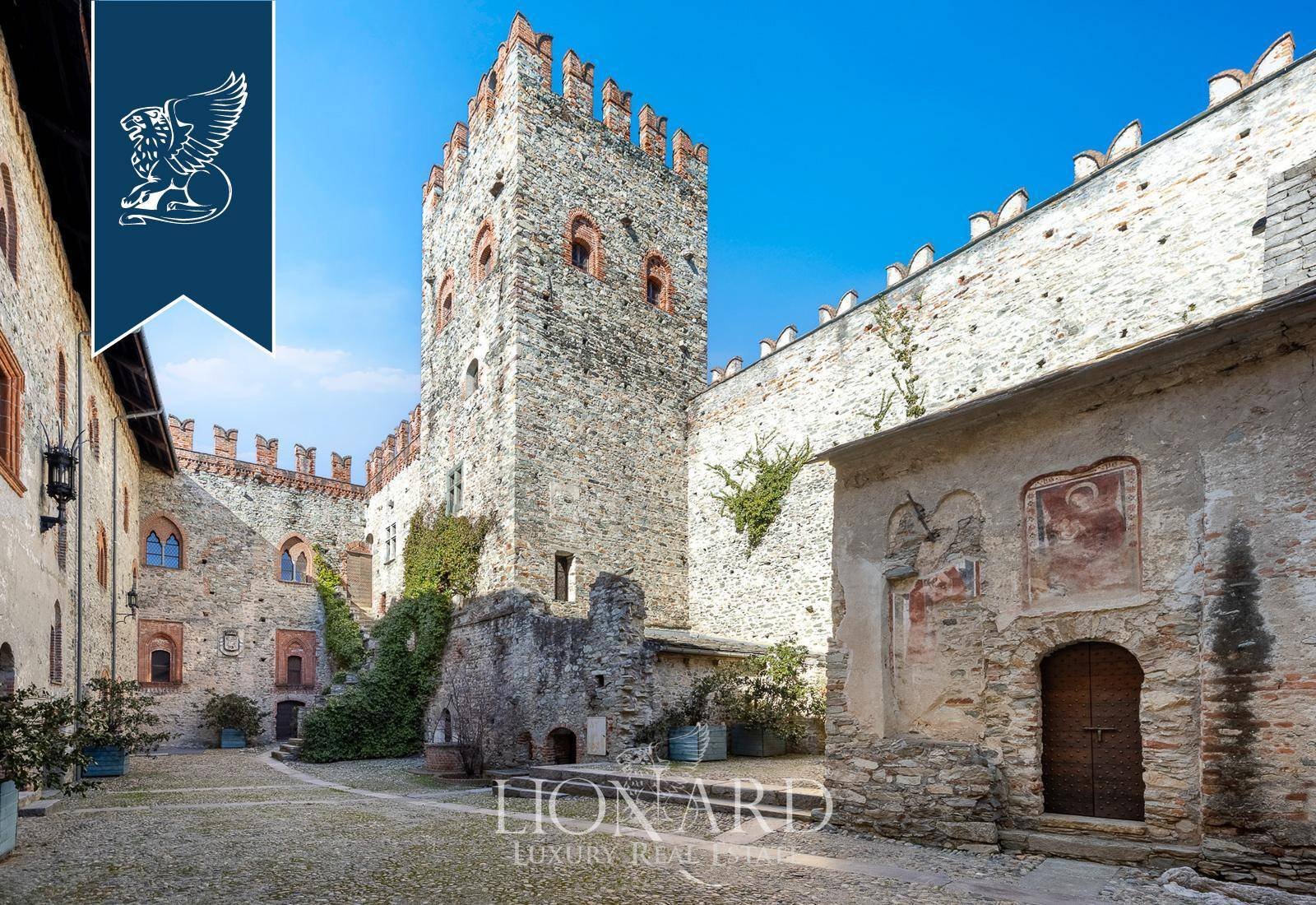 Medieval Castle With Park Overlooking Canavese Lakes