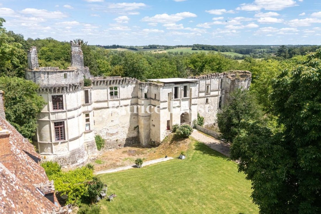 The Ruins Of A Historical Monument Listed Renaissance Chateau, Plus A Comfortable House And A